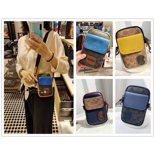 COACH F903 F89479 F89263 Phone pocket , Coin purse , กระเป๋าหนังใส่เหรียญ (ตั๋วเล็ก + ถุงกระดาษ + ถุงเก็บฝุ่นผ้า + ใบรับ