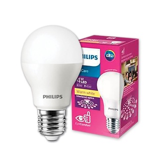 Therichbuyer  หลอดไฟ LED 4 วัตต์ Warm White PHILIPS รุ่น LEDBULB 4W E27