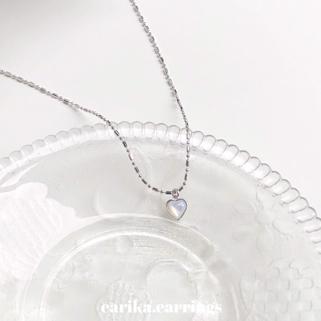earika.earrings - The Julia heart necklace สร้อยคอเงินแท้ S92.5 ปรับขนาดได้