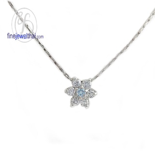 Finejewelthai-จี้โทพาซ-โทพาซ-จี้เพชรCZ-จี้พลอย-พลอยประจำเดือนเกิด-Topaz-Silver-Pendant-Birthstone-P1023tp00_2