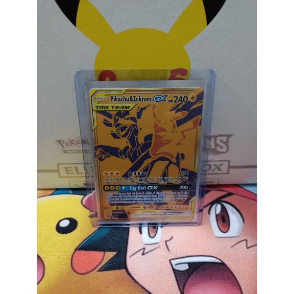 Pokemon Card "Pikachu&amp;Zekrom GX Gold SM248" ENG Promo