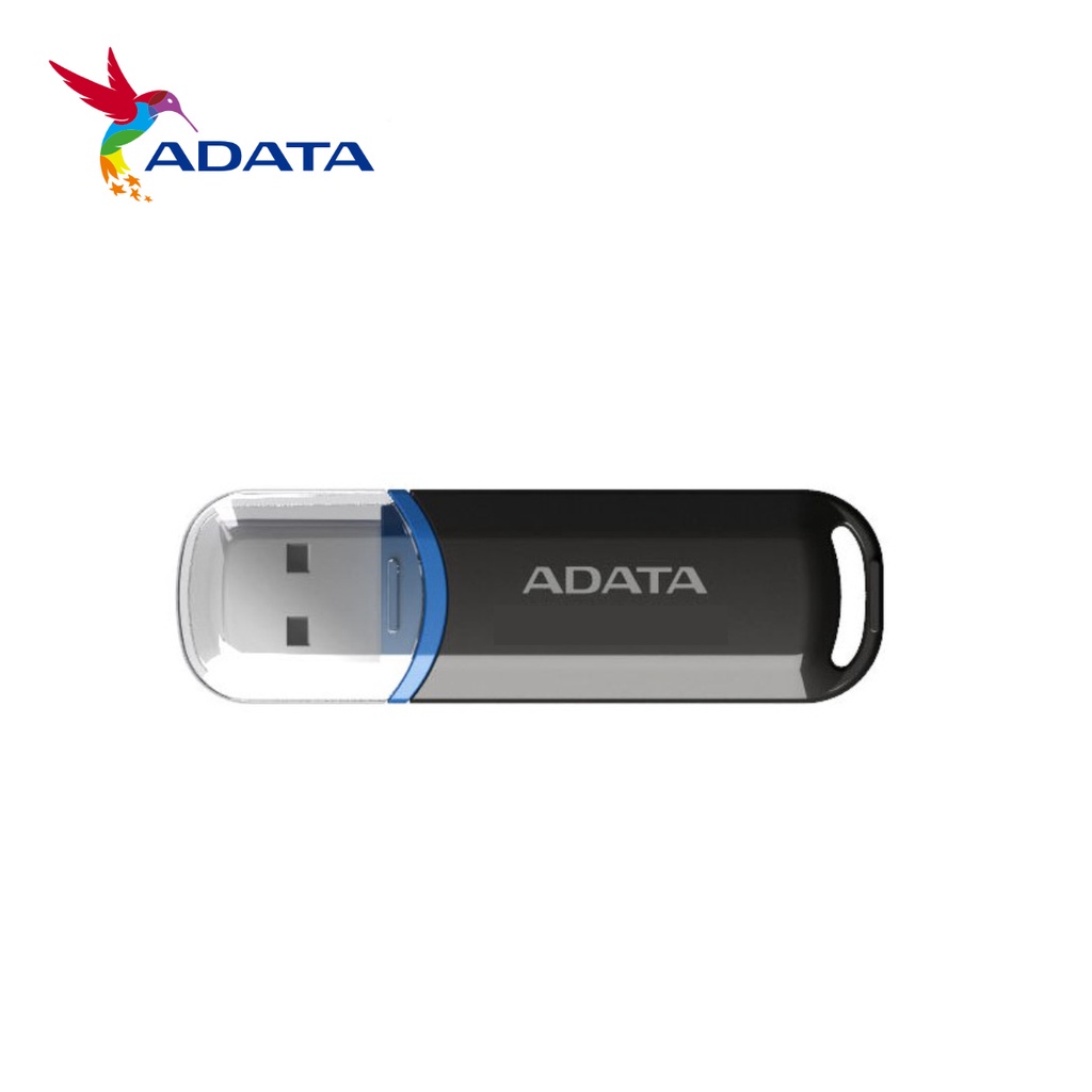 Adata (แฟรชไดร์ฟ) รุ่น C906 USB Flash Drive 2.0 64GB สีดำ - UFD C906-64GB-RBK (Black)
