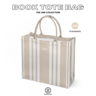 กระเป๋า Book Tote Bag The LINE Collection (Cream Color)รหัส TFA00025 #SOdAPrintinG