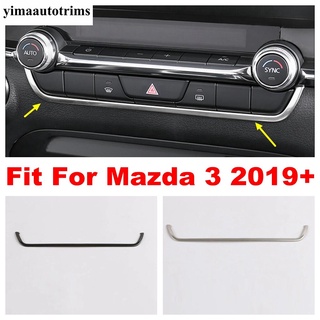 แถบตกแต่งช่องแอร์คอนโซลกลาง สเตนเลส สําหรับ Mazda 3 2019-2021