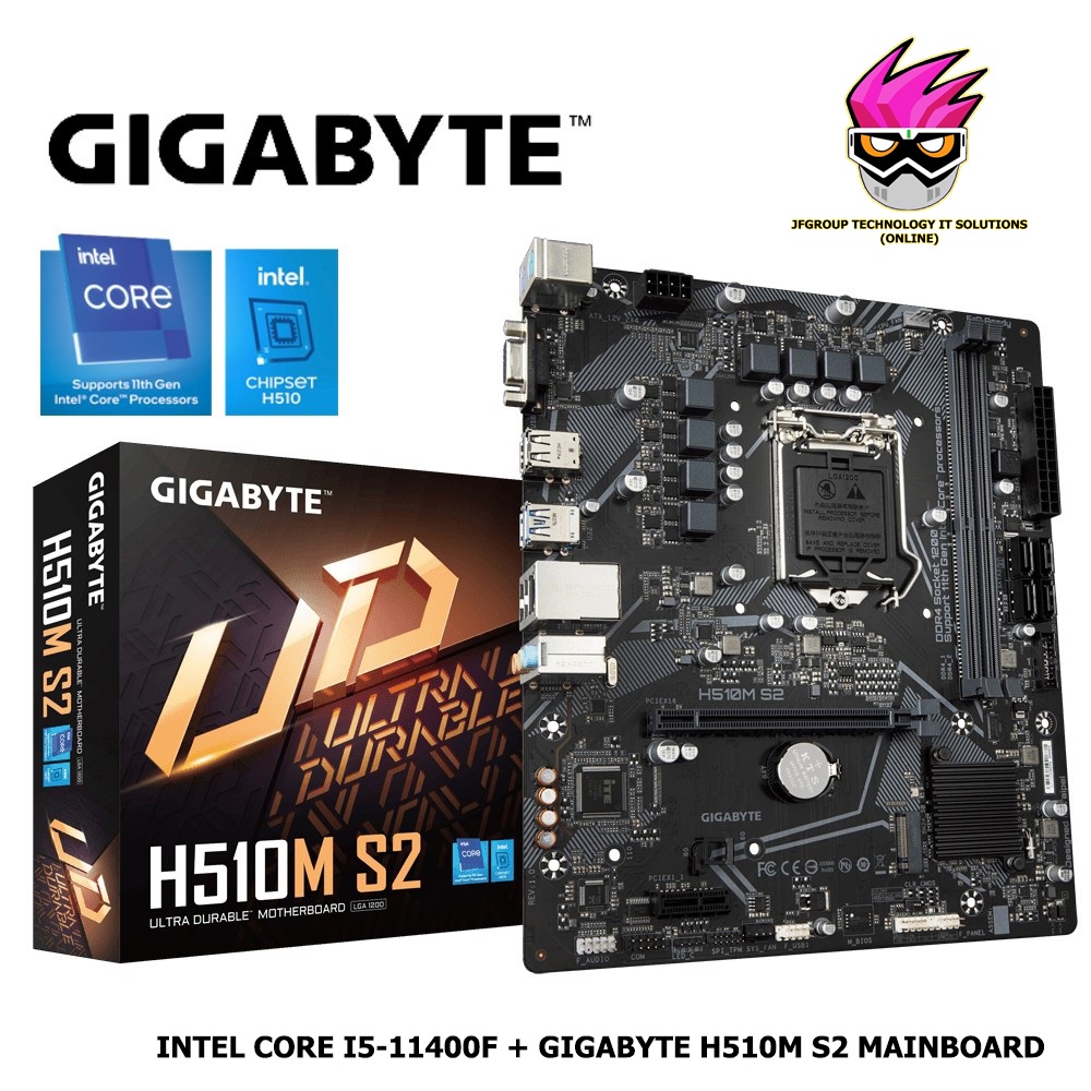 INTEL CORE I5-11400F PROCESSOR COMBO พร้อมเมนบอร์ด GIGABYTE H510M S2 V2
