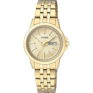 ﻿CITIZEN นาฬิกา  Lady classic ควอทซ์ BQ00603-59P เรือนทอง