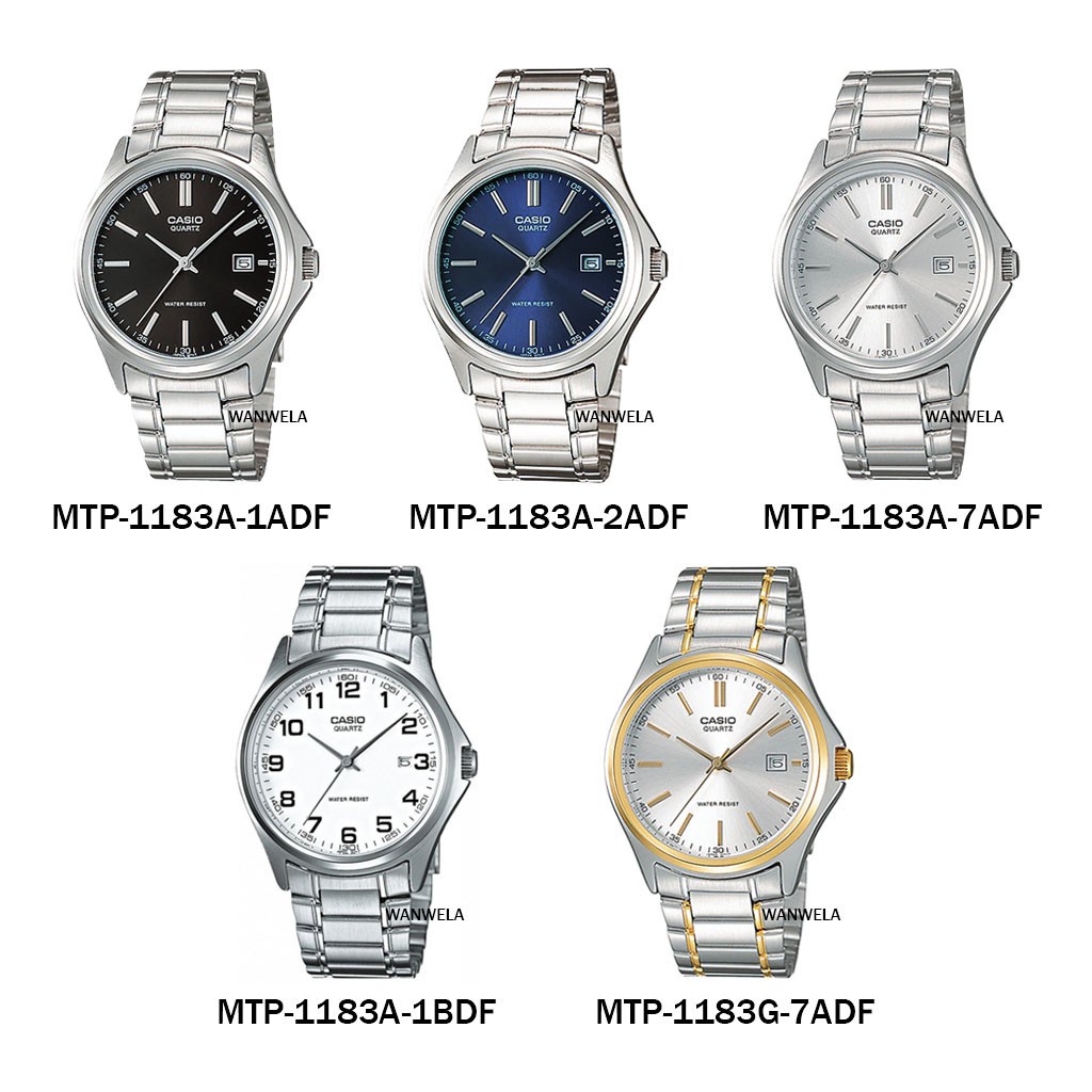 [ใส่โค้ดลดเพิ่ม] ของแท้ นาฬิกาข้อมือ Casio ผู้ชาย รุ่น MTP-1183 (สายสแตนเลส)