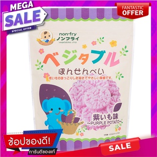 โมกุโมกุจังขนมเซมเบ้รสมันม่วง 17กรัม Moku Mokuchan Purple Sweet Potato Senbei Flavor 17g.