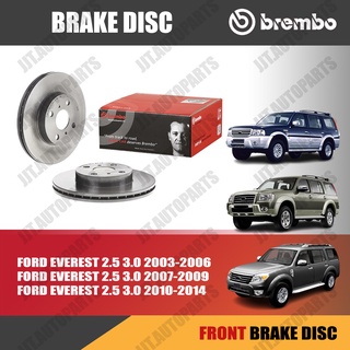 Brembo จานเบรค FORD EVEREST 2.5 3.0 2003-2014 ฟอร์ด เอเวอร์เรส ปี 2003-2014 [คู่หน้า]