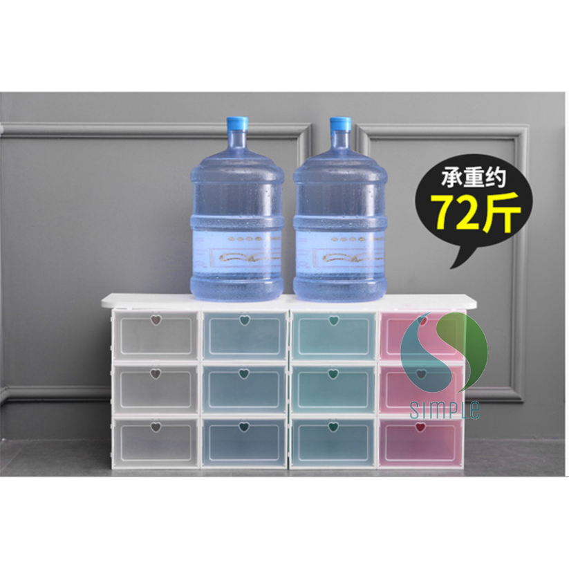 กล่องใส่รองเท้า ทำจากพลาสติกเกรด A สามารถเอากล่องมาต่อได้ ตัวฝาครอบเปิดปิดเนื้อพลาสติคแข็ง ss98