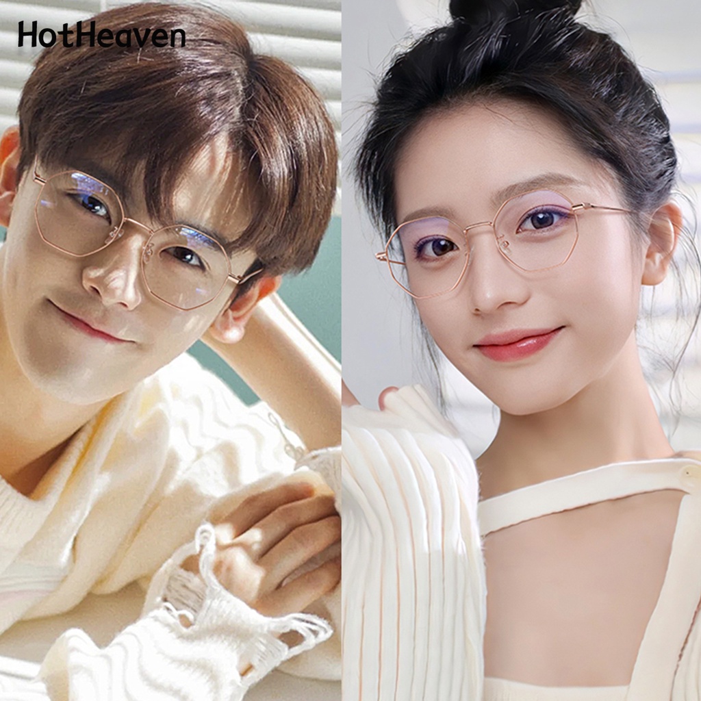 4 สี แฟชั่น Unisex กลางแจ้ง ตกแต่ง แปดเหลี่ยม กรอบแว่นตา ผู้หญิง ผู้ชาย ป้องกันดวงตา เต็มขอบ แว่นตา
