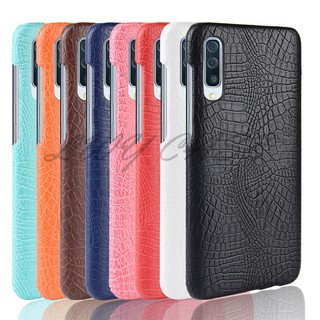 Samsung Galaxy A30 A50 Crocodile Skin Hard Plastic Back Cover Case