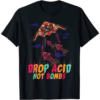 ROUND คอลูกเรือเสื้อยืด ลาย LSD Love Psychedelic LSD ตลก ไม่ทิ้งกรด-4XL