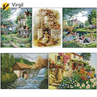 ชุดCross Stitch ชุดปักครอสติสพิมพ์ลาย 14CT แสตมป์ Diy งานหัตถกรรม