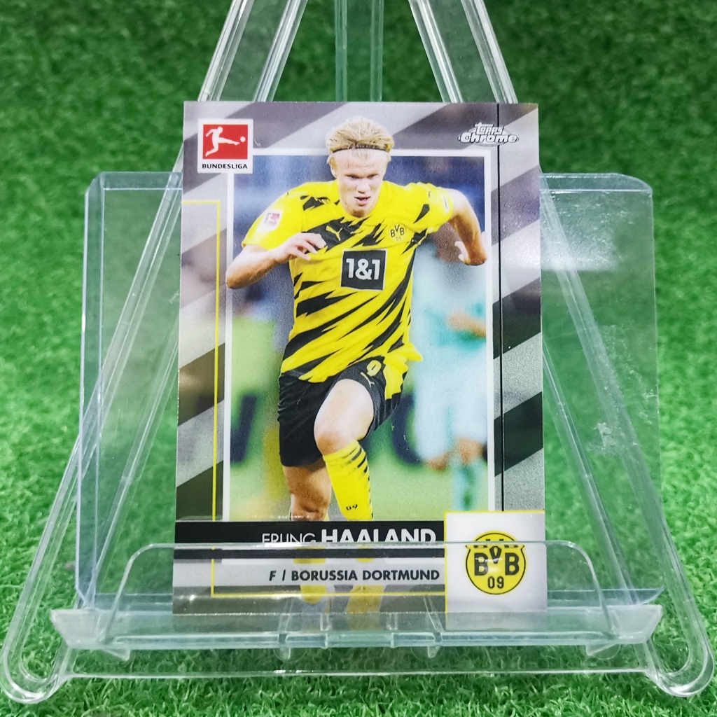 ขาย การ์ด Topps Chrome Bundesliga 2020-21 Erling Haaland Dortmund ดอร์ทมุน การ์ดฟุตบอล การ์ดนักฟุตบอ