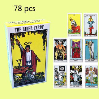 การ์ดเกมส์กระดาน rider waite tarot deck สไตล์วินเทจ