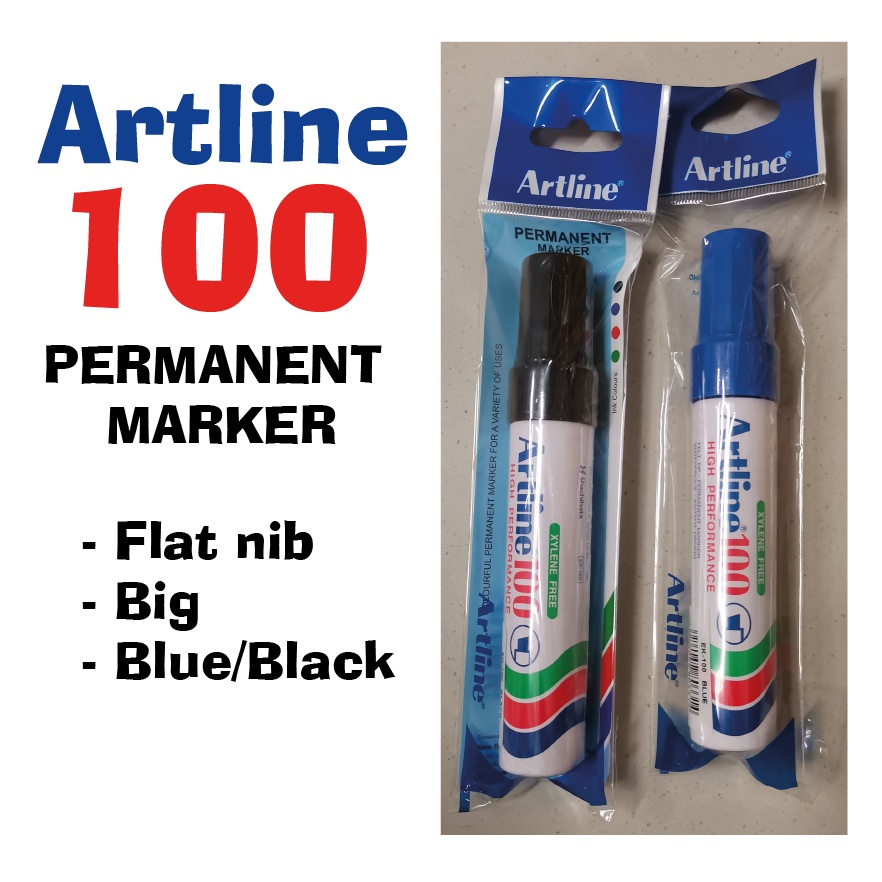 ARTLINE 100 PERMANENT MARKER (BIG SIZE)/FLAT NIB