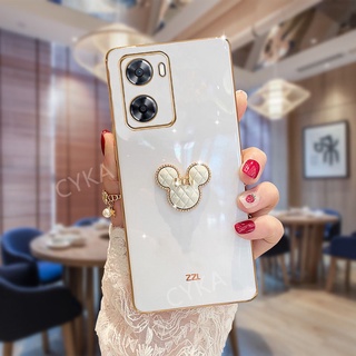 เคสโทรศัพท์ OPPO A57 4G 2022 Casing OPPO A77 5G Fashion Soft Electroplated Cute Cartoon Camera Lens Cover OPPOA77 OPPOA57 NEW Hot sale Handphone Case