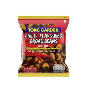 Tonggarden ถั่วปากอ้ามีเปลือกรสพริก 55 กรัม (แบบแพ็ค)