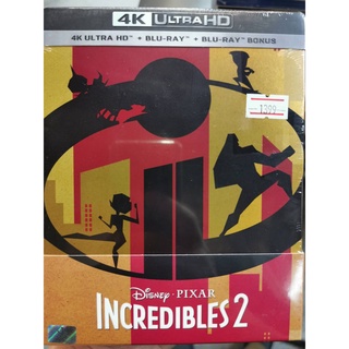 4K + Bluray + Bluray Bonus Steelbook : Incredibles 2 (2018) รวมเหล่ายอดคนพิทักษ์โลก 2 Disney-Pixar " Disney Animation "