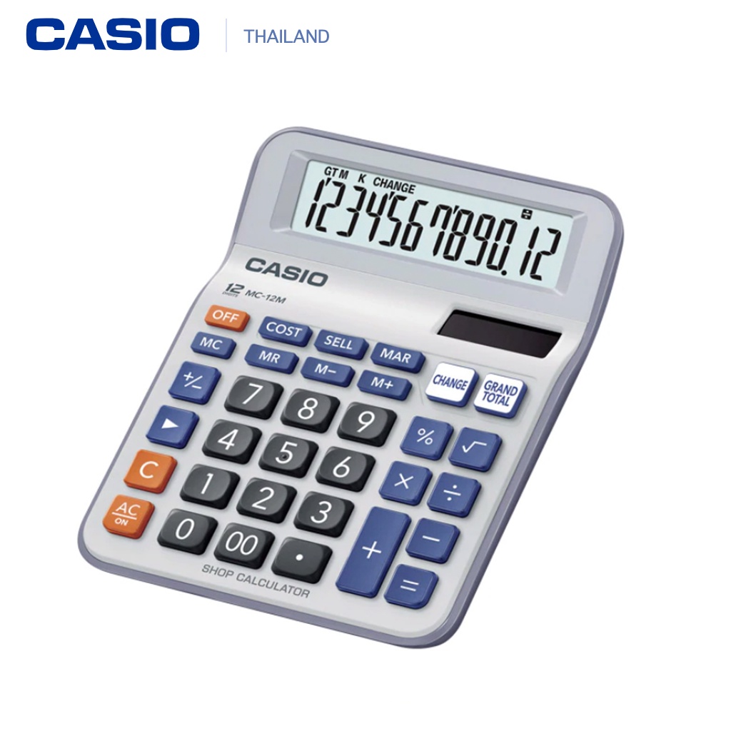 MC-12M เครื่องคิดเลขตั้งโต๊ะ Casio 12 หลัก (ของแท้)