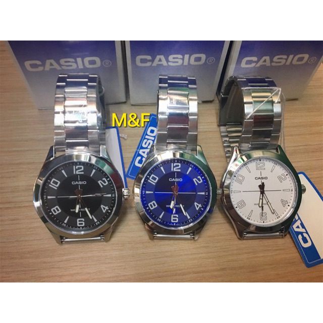 MK นาฬิกาข้อมืผู้ชายCASIO จอใหญ่ MTP-VX01D-1Bดำ MTP-VX01D-2Bนำ้เงิน MTP-VX01D-7Bขาว