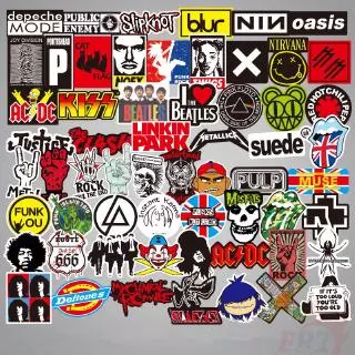 100Pcs/Set ❉ HipHop Punk . Rock Band Series A Stickers ❉ Music Fans Collection DIY Fashion Waterproof Doodle Decals Stickers