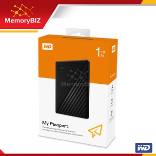 WD External Hard Disk 1TB ฮาร์ดดิสพกพา My Passport, USB 3.0 External HDD 2.5" (WDBYVG0010BBK-WESN) สีดำ ประกัน Synnex