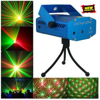 ไฟในผับ ไฟเธค ไฟเวที ตามจังหวะเพลงMini Laser stage lighting