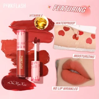 Pinkflash OhMyKiss ลิควิดลิปสติก เนื้อแมตต์ กันน้ำ ติดทนนาน