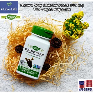 สารสกัดจากสาหร่ายทะเล Bladderwrack 580 mg 100 Vegan Capsules - Natures Way