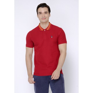 Skelly เสื้อโปโลผู้ชายสีแดง Guardian Polo T1 Red