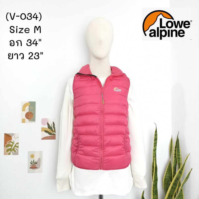 Lowe alpine เสื้อกั๊กขนเป็ด มือสอง สีชมพู