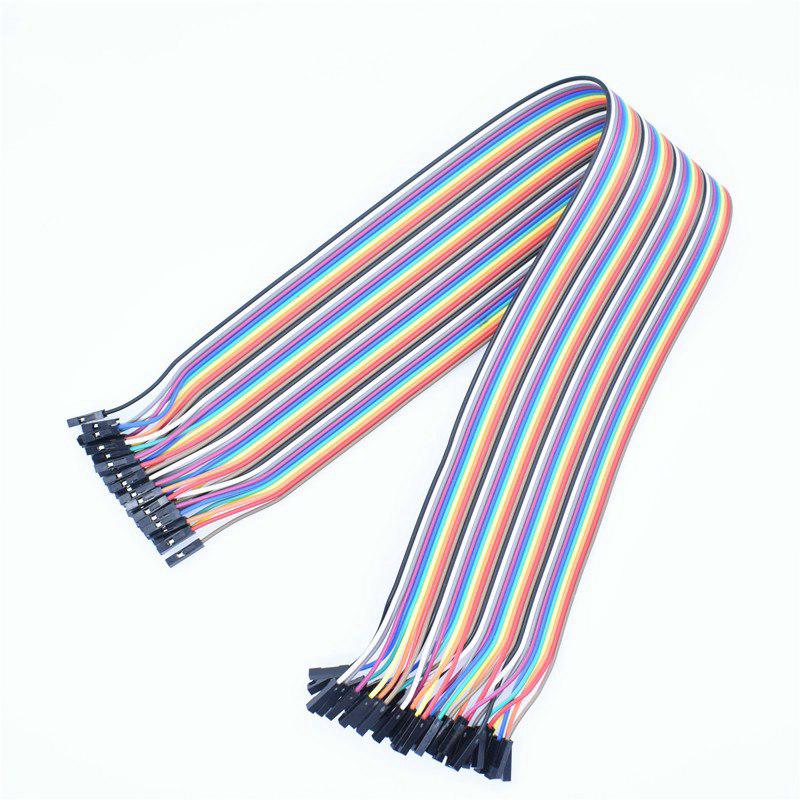 40pcs In Row Dupont Cable 40CM 2.54mm 1pin 1p-1p Female To Female Jumper Wire