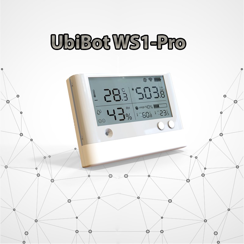 UbiBot รุ่น WS1-Pro รุ่นมีหน้าจอ วัดอุณหภูมิ อุปกรณ์เฝ้าระวังและแจ้งเตือนแบบ All-In-One เชื่อมต่อผ่า