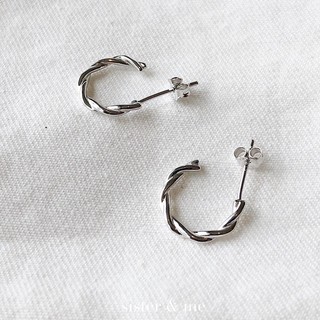 twist c earring | ต่างหูเกลียว (เงินแท้) งานก้าน