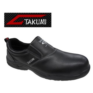 รองเท้าเซฟตี้ รองเท้านิรภัย รุ่น TSH-225 แบบ Slip-on  ยี่ห้อ TAKUMI   แบรนด์ญี่ปุ่น สีดำ