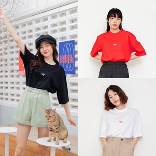 97X - W | มี 3 สี เสื้อOversize เสื้อโอเวอร์ไซส์ เสื้อยืด มินิมอล สไตล์เกาหลี