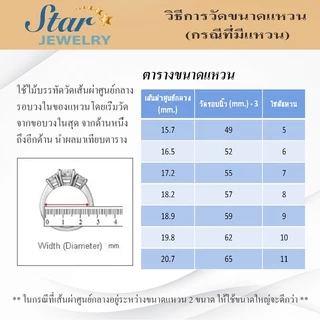Star Jewelry แหวนเงินแท้ 92.5% แหวนแฟชั่น แหวนมินิมอล ประดับเพชร CZ ขนาด 2, 3, 4 มิล รุ่น RS3054, 85, 92