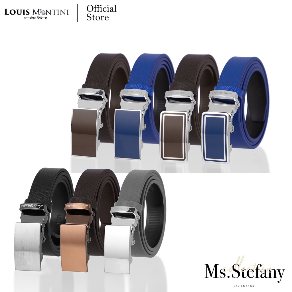Louis Montini (Business Women) เข็มขัดผู้หญิง หัวออโต้เมติก Automatic Belt for Women - MGW501