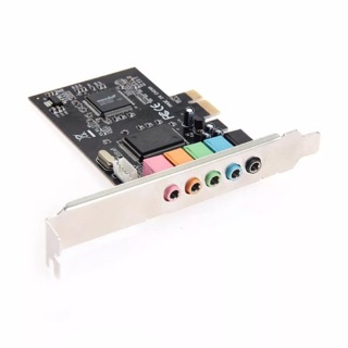 PCI-E PCI Express 6 ช่อง 5.1 CMI8738 การ์ดเสียงคอมพิวเตอร์ PC สำหรับ Windows เสียงธรรมดา Card Card