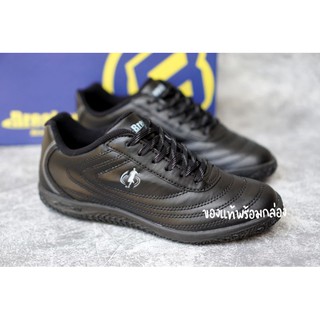 SIZE38-44 Breaker futsal รองเท้าผ้าใบรุ่นหนัง BK-30 สีดำ