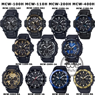 CASIO ของแท้ รุ่น MCW-100H MCW-110H MCW-200H MCW-400H นาฬิกาผู้ชายสายเรซิ่น รับประกัน 1ปี MCW110 MCW100 MCW200 MCW400H