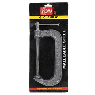 Work pen 6" PROMA C-CLAMP Hand tools Hardware hand tools ปากกาจับงาน ปากกาจับงาน ตัวซี PROMA 6 นิ้ว เครื่องมือช่าง เครื่