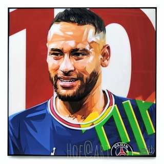 Neymar Jr. #3 เนย์มาร์ PSG เปแอสเช Football บราซิล รูปภาพ​ติด​ผนัง​ pop art ฟุตบอล​ กรอบรูป​​ รูปภาพ แต่งบ้าน