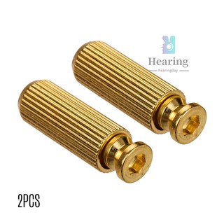 2PCS Metal Electric Guitar Tremolo Bridge Studs Anchors Screws Diameter 8MM Accessories Replacements Golden  -Musical