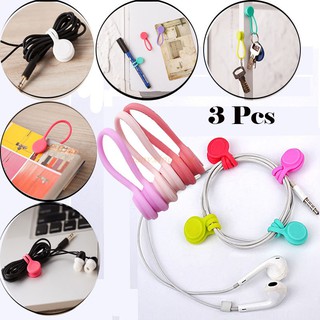 3pcs Creative Magnet Headset Winder Organizer Phone Cable