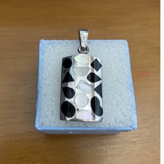 จี้เงินแท้92.5% ประดับมุก(mother of pearl)#925silver pendant