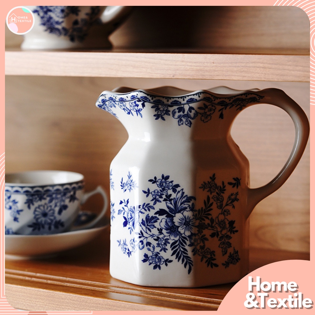 【พร้อมส่ง】แจกันเซรามิค แบรนด์Johnson Brothers ลาย Devon Cottage