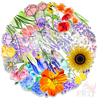 ❉ Lavender &amp; Sunflower &amp; Daisy &amp; Tulipa - Flowers Garden สติ๊กเกอร์ ❉ 50Pcs/Set DIY Fashion Luggage Laptop Skateboard Decals Doodle สติ๊กเกอร์